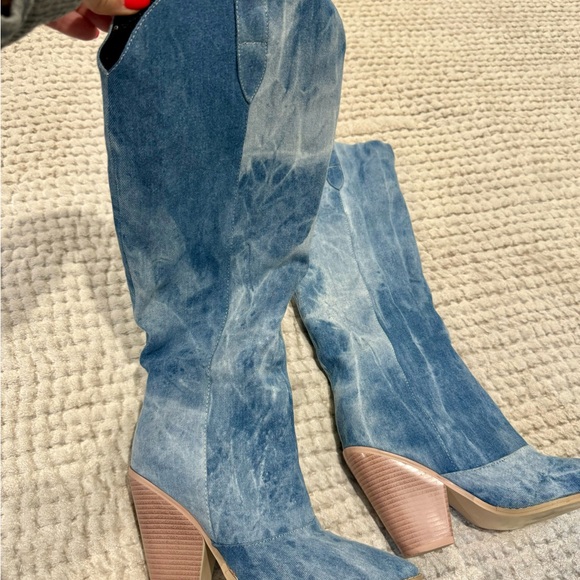 Basso Austin Denim Boots size 10 - Picture 2 of 9